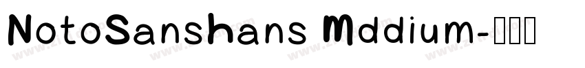 NotoSansHans Mddium字体转换
